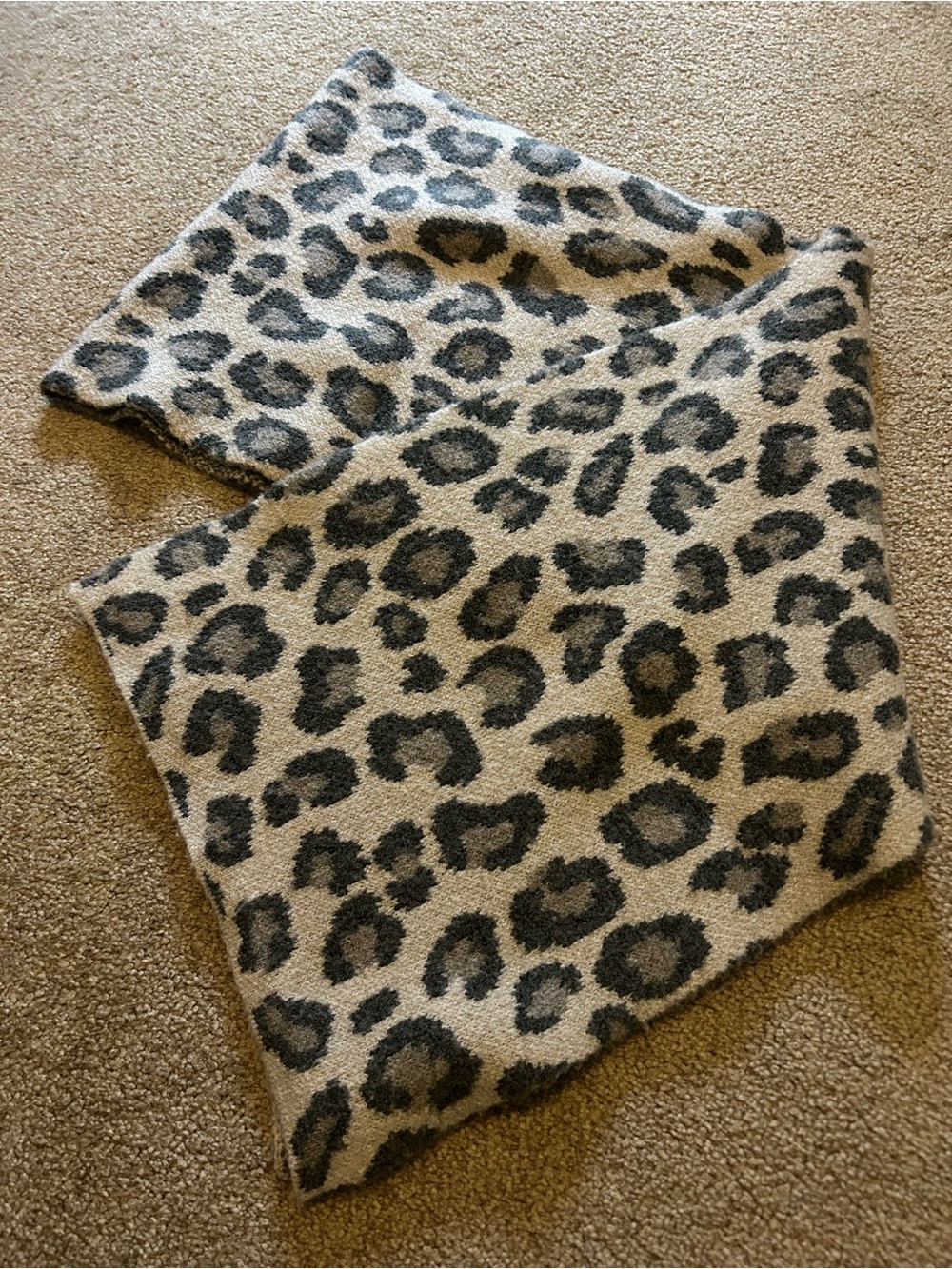 Rachel Zoe Leopard Print Knit Scarf